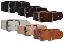 Blankleder Befestigungsriemen mit Rollschnalle, Fixierriemen, Leder