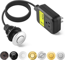 Garbage Disposal Air Switch Kit Sink Top Waste Stainless Steel Polished 