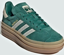 Adidas Women's Size 7 Original Gazelle Bold, Mineral Green/Putty Grey, IG4391