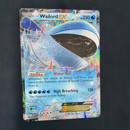 Wailord EX 38/160 Holo Primal Clash Pokemon Card