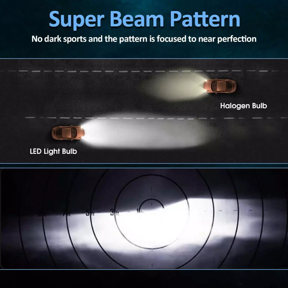 Par de faros LED Hi-Lo Beam A+ A++ nuevos para GMC C1500 C2500 C3500 1979-86 7x6" Foto 3 de 4