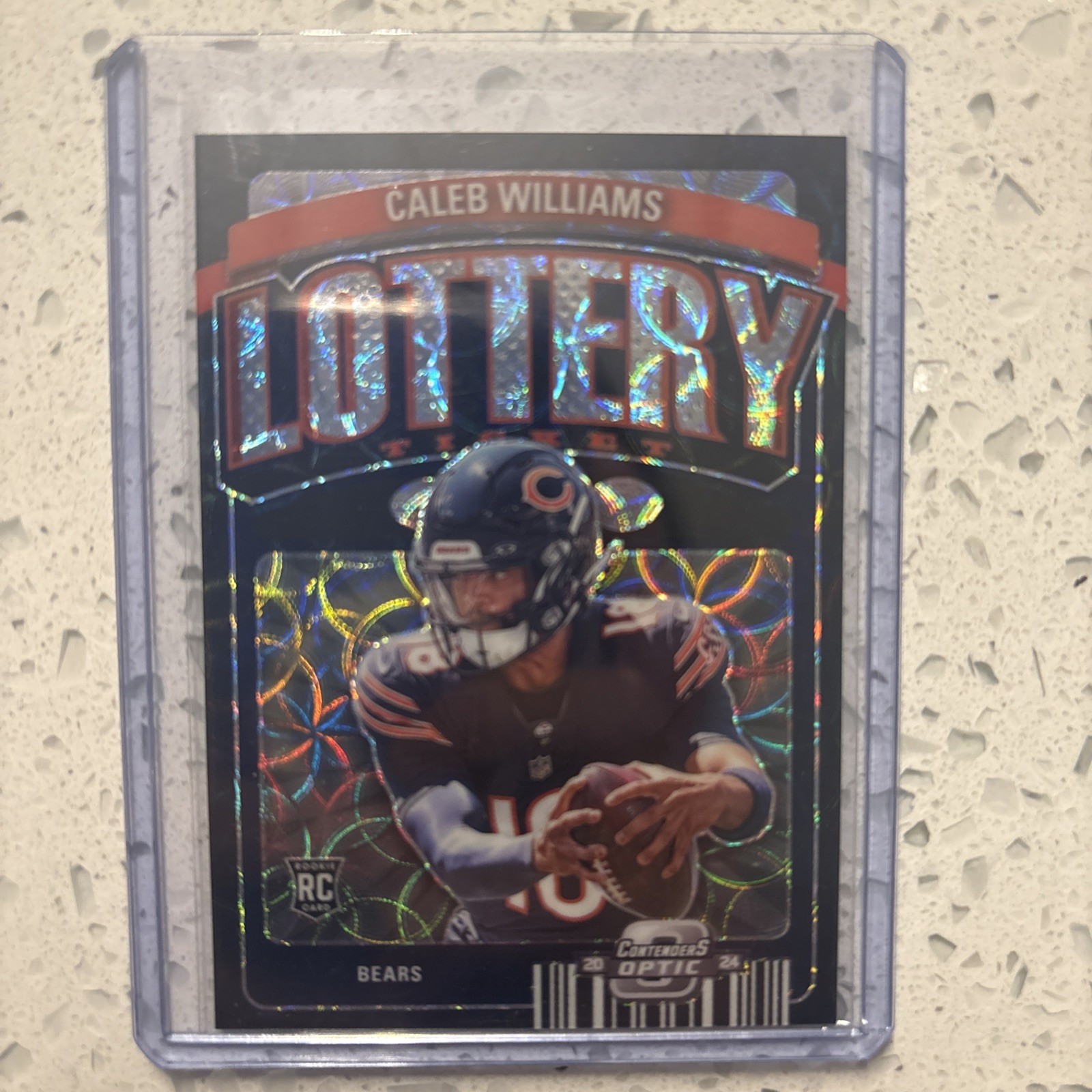 2024 Panini Contenders Optic Caleb Williams Lottery Ticket Black Scope /25