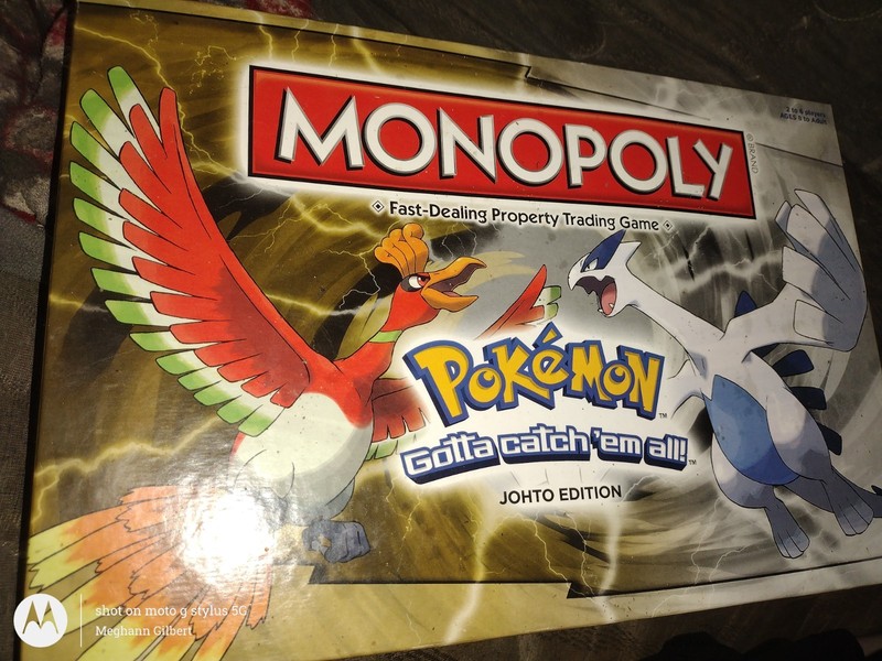 Monopoly Pokemon Johto Edition Board Game 2016 Hasbro Complete Set