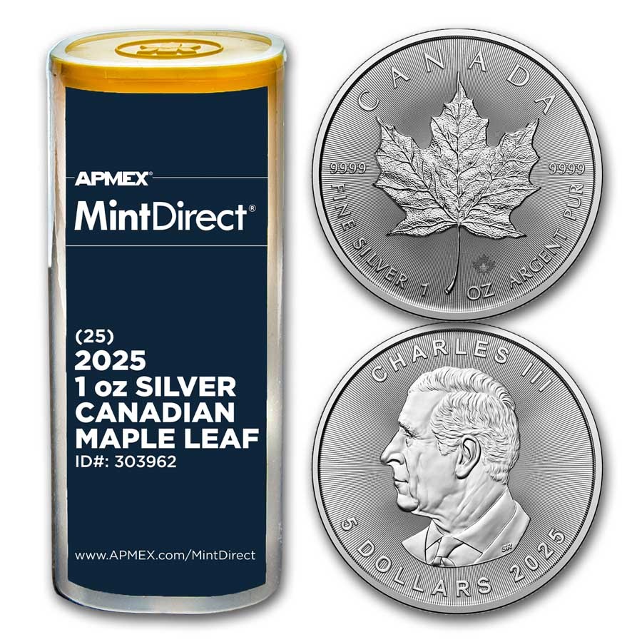 2025 Canada 1 oz Silver Maple Leaf (25-Coin MintDirect® Tube) | eBay