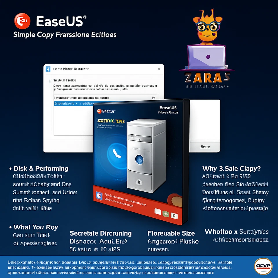 LifeTime Updates EaseUS Disk Copy Professional Simple Disc Cloning Software DVD - Image 4 of 4