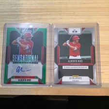 2025 Panini Prizm Alberto Rios #SS-AR Green Sensational Signatures Angels B-4