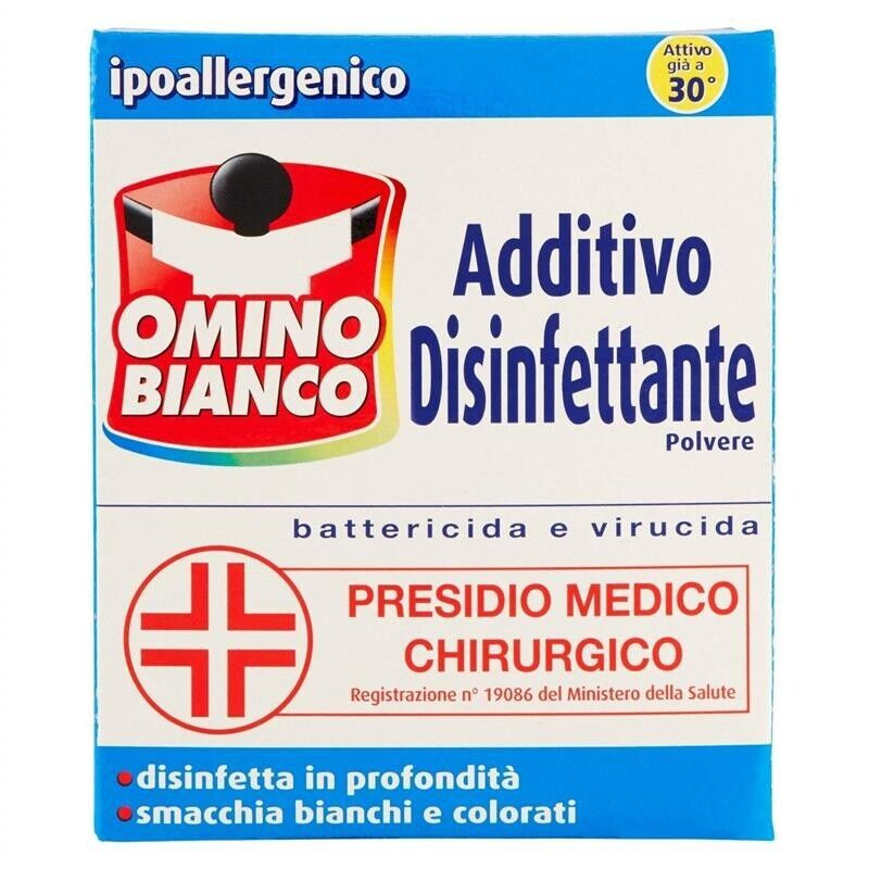 Omino Bianco Additivo Disinfettante Polvere 9x450g | Scorta Igiene Bucato