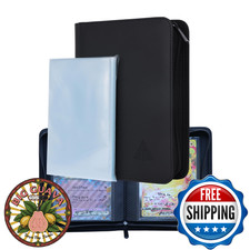 Rayvol Jumbo Card Binder - 80 Oversized Cards, Sleeves Included - 5.4 x 7.4"