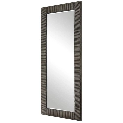 Uttermost Figaro Farmhouse MDF and Pine Wood Oversized Mirror in Gray - Picture 2 of 9