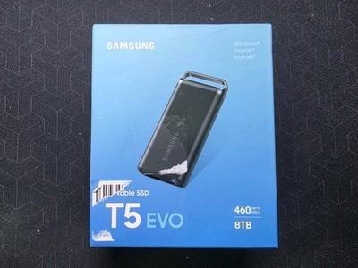 OpenBox Samsung T5EVO 8TB Black USB 3.2 Gen 1 Portable External SSD MU-PH8T0S/AM