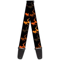 Guitar Strap - Mud Flap Girl Repeat Black/Orange Fade (Us Import) Acc Neu