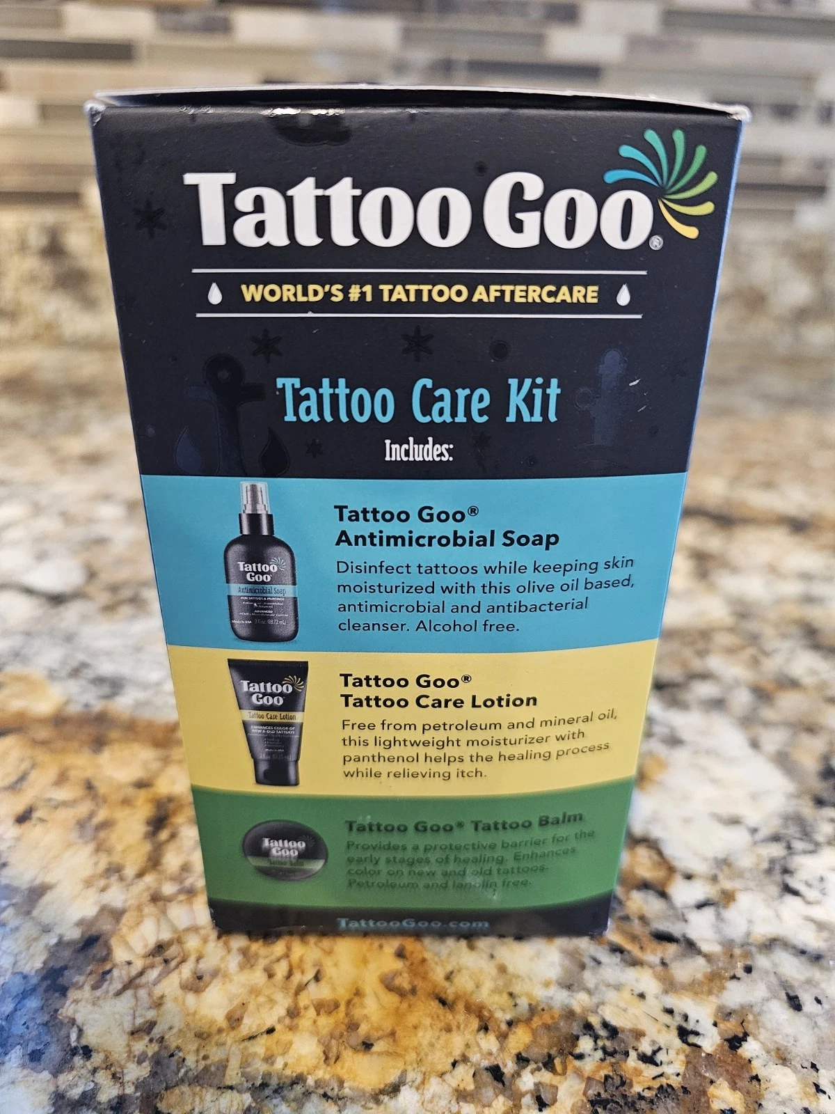Tattoo Goo Care Kit -3 Pcs Antimicrobial Cleansing Soap Lotion Salve Balm - product detail image 5