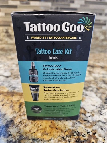 Tattoo Goo Care Kit -3 Pcs Antimicrobial Cleansing Soap Lotion Salve Balm image 5