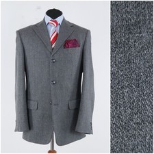 Mens Knitted Grey Blazer 42R US Size CANDA Sport Coat Jacket