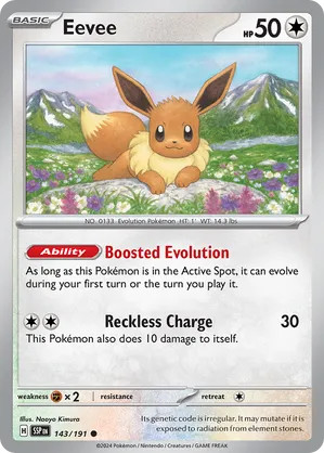 Eevee 143/191 Common Surging Sparks Pokemon Near Mint