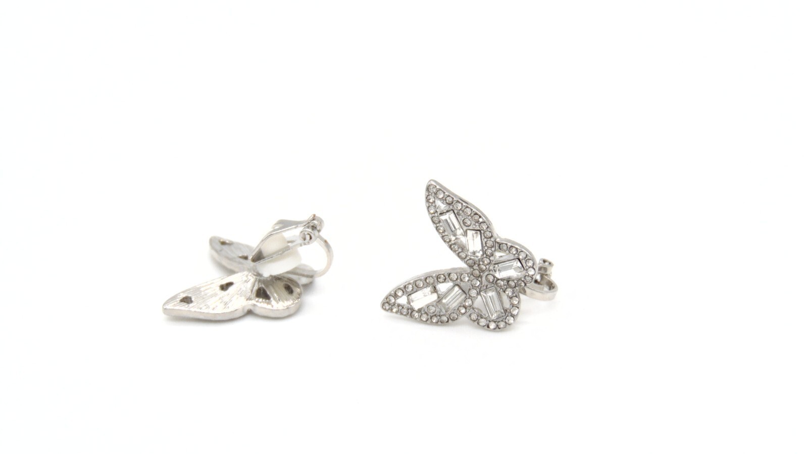 Clip On Earrings Ear Crystal Silver Non-piercing Zircon Unisex Clip-on Gift