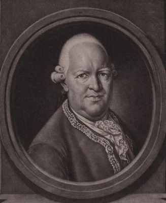 `PORTRAIT VON GEORG ANDREAS WILL´ J. E. HAID NACH IHLE, MEZZOTINT, AUGSBURG 1782 - Bild 1 von 4