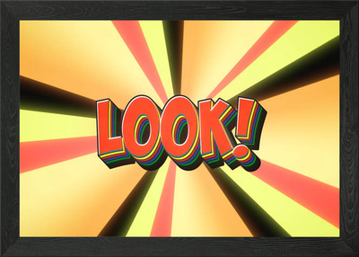 Look 70s Message Rotate Gerahmtes Wandbild Poster Leinwanddruck Bild