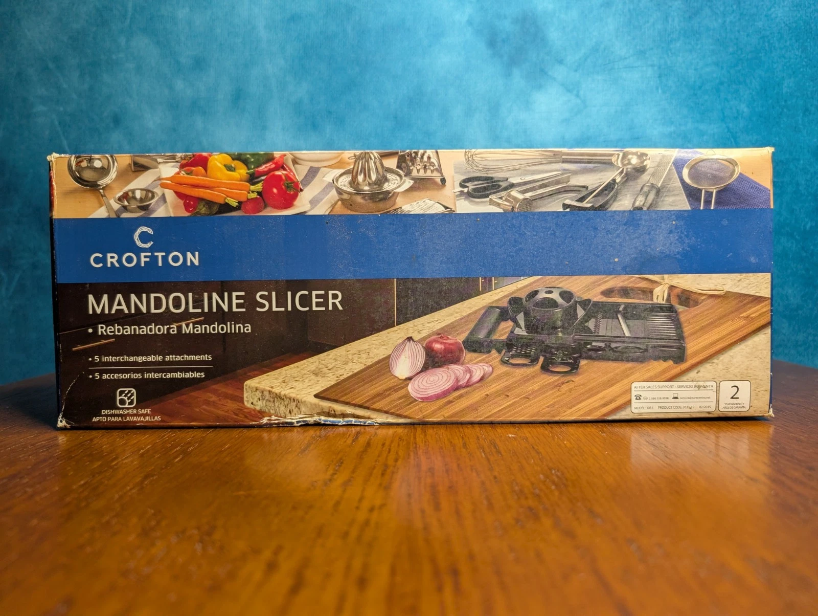 Crofton Mandoline Slicer (New, Model # 3031, 5 Interchangeable Blades, Black)