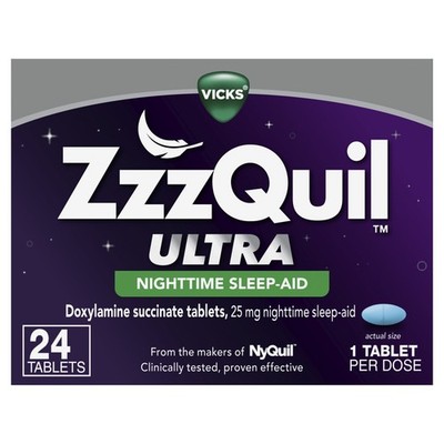 ZzzQuil Ultra Nighttime Sleep-Aid Tablets, Doxylamine Succinate 25