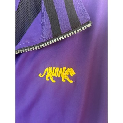Cutter & Buck Mens WeatherTec Purple Tiger Mascot Windbreaker Golf