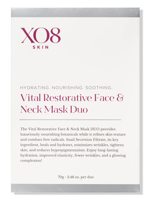 XO8 Skin Vital Restorative Face & Neck Mask Duo for Hydration Nourishing SEALED