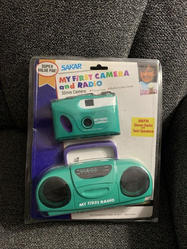 Vintage Kids First Camera And Radio Set