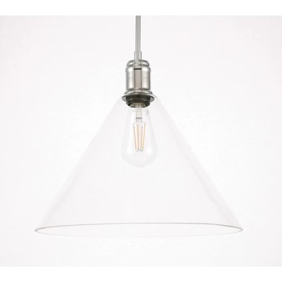 Elegant Lighting LD6228 Hugh 1 Light 14''W Pendant - Chrome