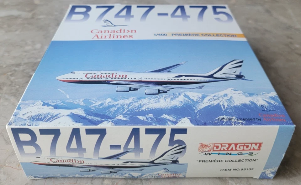 VINTAGE NEW 1999 DRAGON WINGS PREMIERE 1:400 CANADIAN AIRLINES B747-475 #55132 - Image 2 of 4
