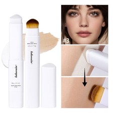 Skin Tint Solid Concealer Cream Face Brighten Foundation Stick With Brush