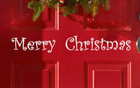 Merry Christmas Holiday Xmas Seasonal Decor Vinyl Wall Sticker Decal (b) 5"-11"w