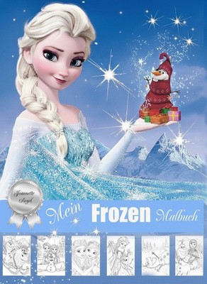 Malbuch Eiskönigin A4 Frozen, hochwertig dicke Seiten für  Filz-Bunt-Acrylstift