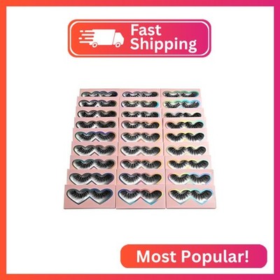 BTLLSSH 3D5D False Eyelashes 15-18mm Includes 3 Styles 27 Pair PACK Mix Cross Fl