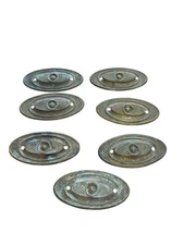 antique brass oval pulls furniture hardware Hepplewhite federal 1820 parts plate