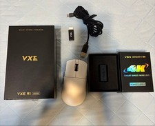 Souris de jeu VXE R1 pro dongle 4K sans fil blanc d'occasion testé