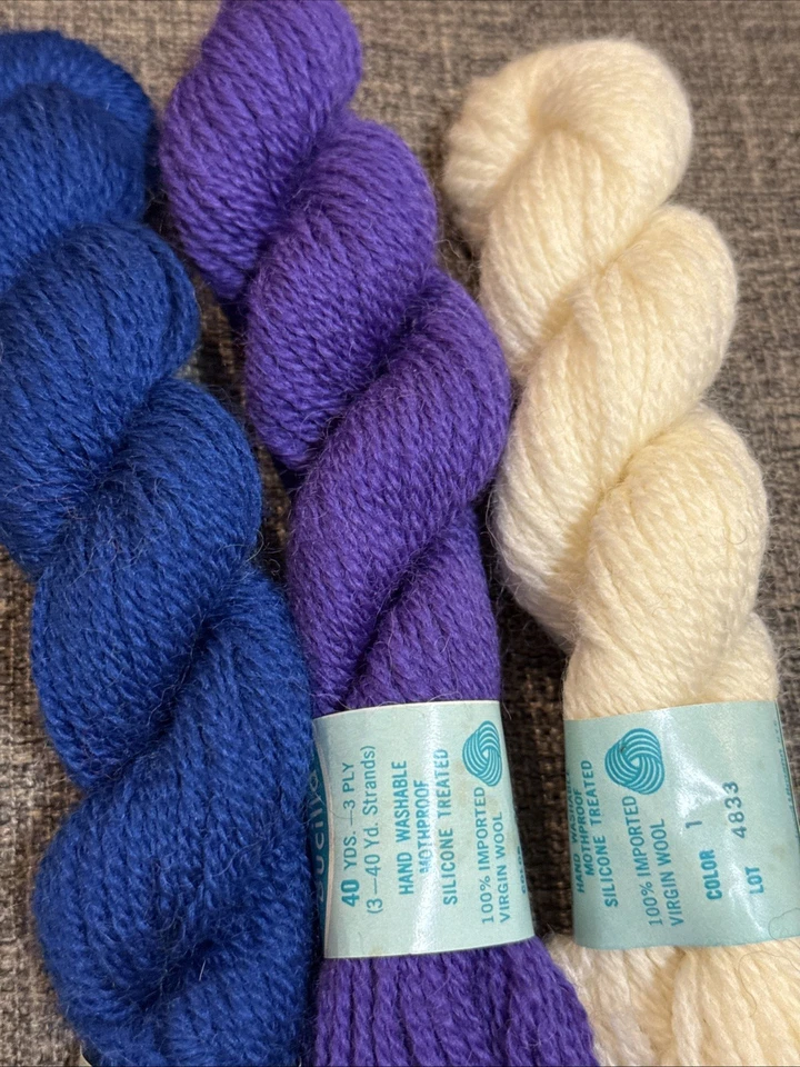 Lot Of 11 Vintage Bucilla Needlepoint And Crewel 100% Virgin Wool 40 Yds - 3 Ply - Image 4 of 4