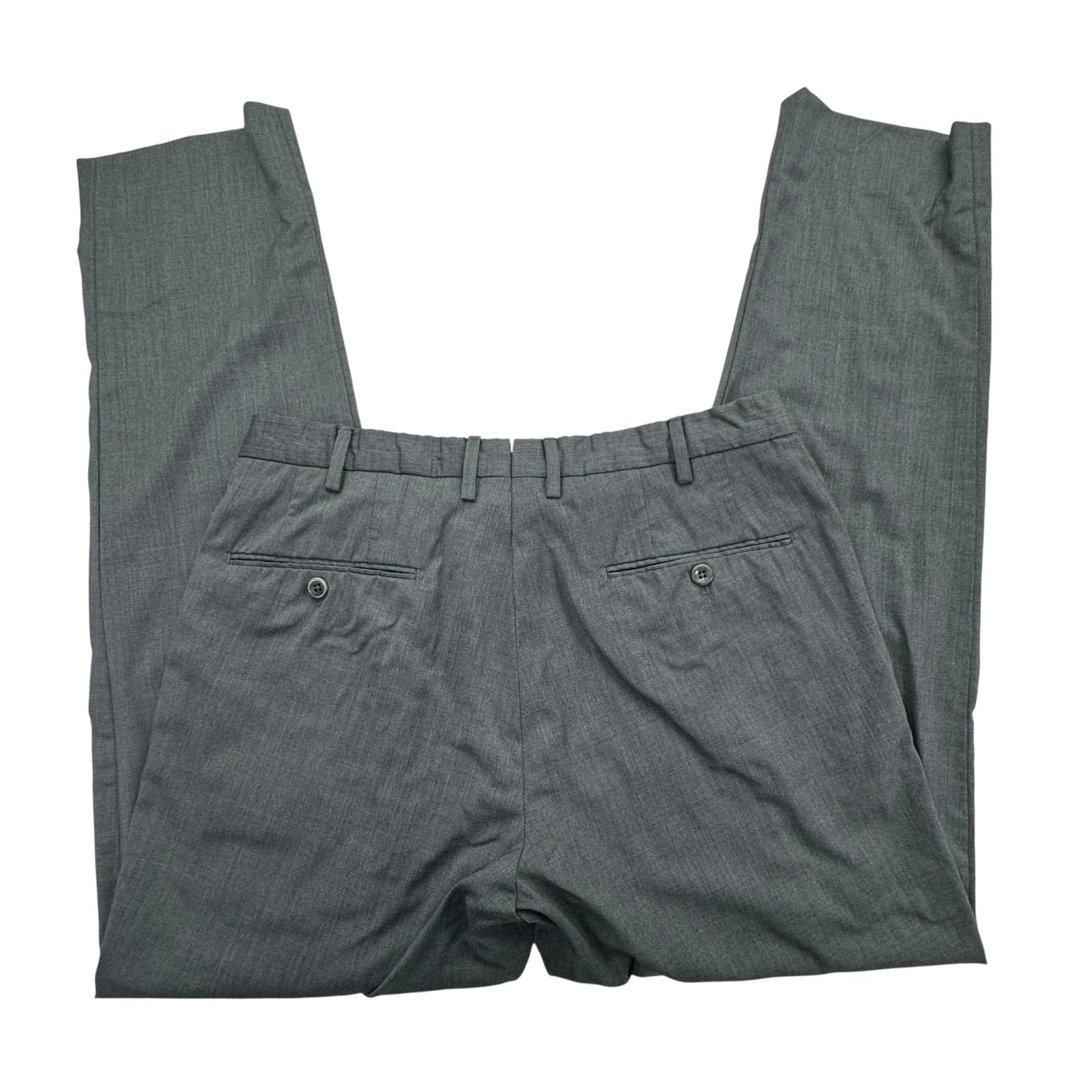 INCOTEX Pants Mens 32 x 32 Gray Wool Slim Dress Tapered Technowool Romania