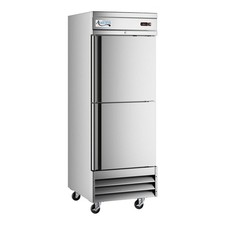 29" Stainless Steel Solid Half Door Reach-In Refrigerator