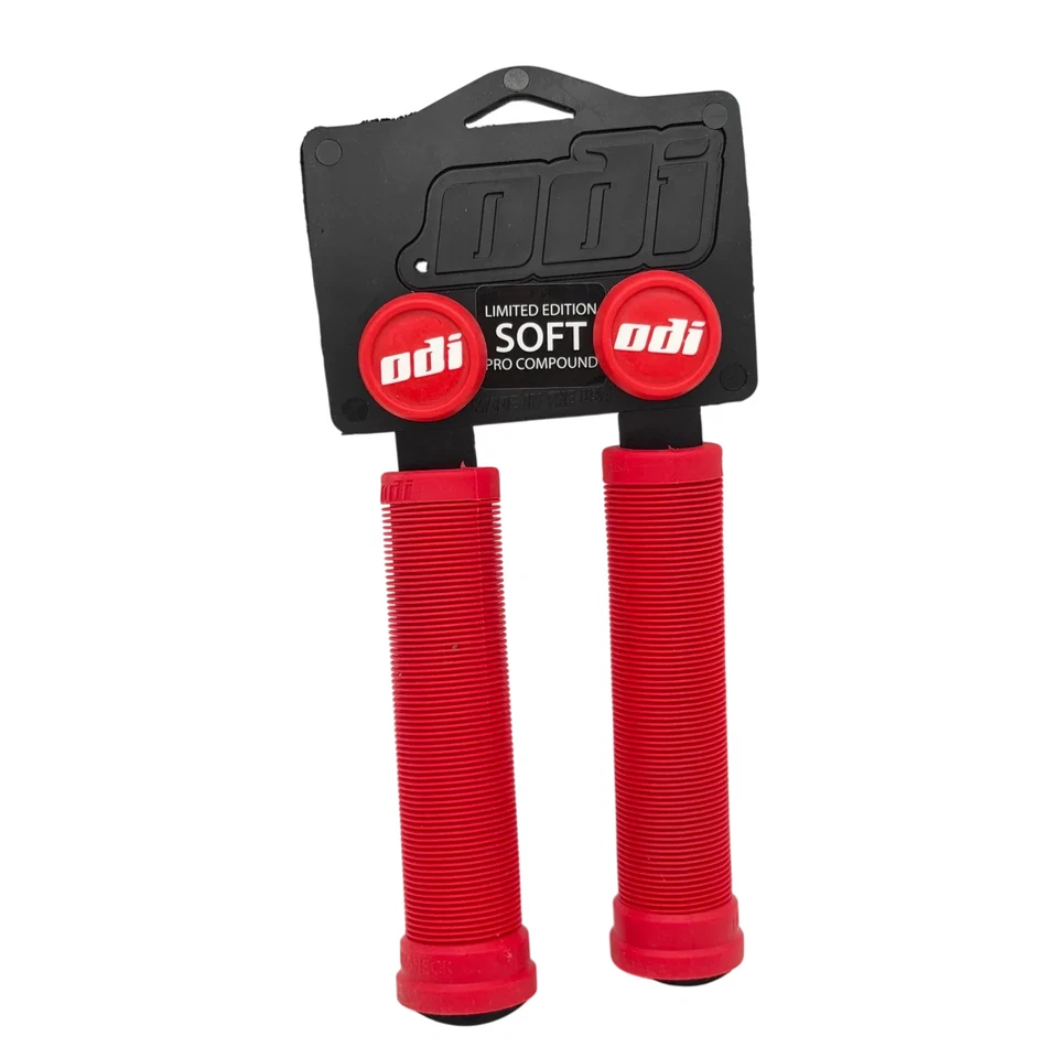 Odi Longneck SL Soft BMX Griffe ohne Flansch MTB Dirt ALL RED - Bild 1 von 1