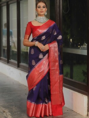 SAREE BLOUSE BOLLYWOOD PARTY WEAR DESIGNER INDIAN WEAR SOFT LICHI SILK WEDDING