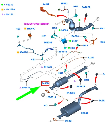 NUEVO FORD RANGER MK3 JUNTAS DE ESCAPE 1722900 AB39-9451-CA ORIGINAL - Imagen 5 de 6