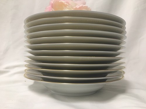 (12)Chas Haviland Limoges Incrustation Polie a l'agate Cobalt 9.25" SOUP BOWLS - Picture 9 of 11