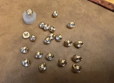 Gold Button w/ Crystal Center w/Shank   12 mm  NEW