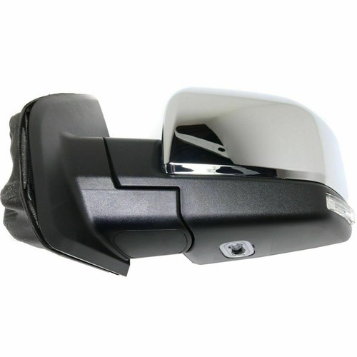 Left Passenger Side Mirror, Power Heated Paintable Manual Folding With Turn Signal Light For 2016 2019 Ford Explorer