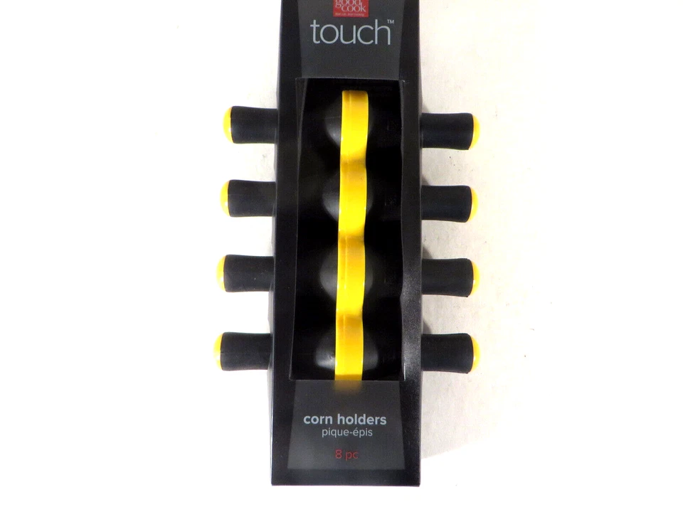 Corn on the Cob Holders 8 pc Set Good Cook Touch #20433 Black Handles - Image 3 of 4