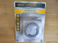 DEFIANT 15A / 125V Indoor Big Button Timer [NEW] FAST SHIP