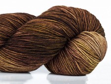 2-Skein Lot Hand Dyed Sock Merino Yarn 2x100g/330m Khaki Shades