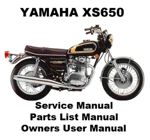 YAMAHA XS650 XS1 XS2 TX Owners Workshop Service Repair Parts Manual PDF files - Zdjęcie 1 z 1
