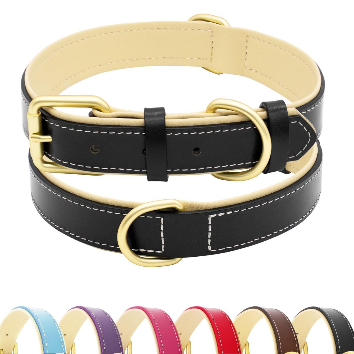 Leather Collar Dog Buy Wide Leather Dog Collar Large Best Full - Main Image
