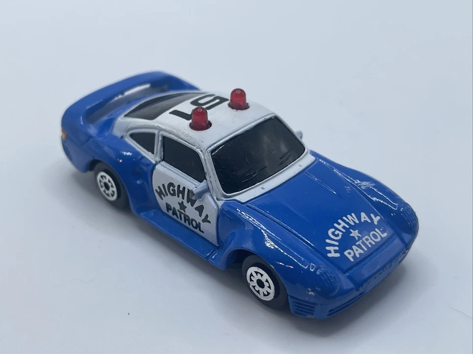 Maisto MC Toys Porsche 959 Police Super Car Highway Patrol azul/blanco Foto 2 de 4